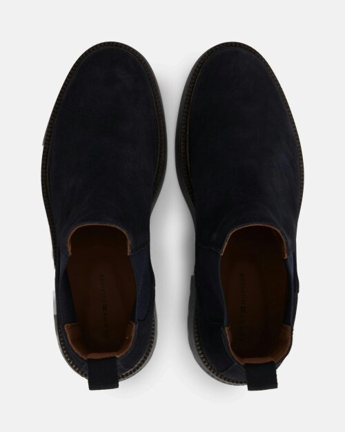 Tommy Hilfiger Corporate Casual Suede Mens Chelsea Boots - Navy Blue