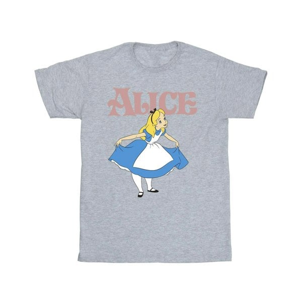Disney Mens Alice In Wonderland Take A Bow T-Shirt - Sports Grey