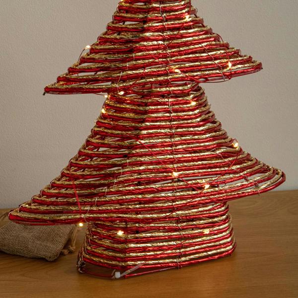 Samuel Alexander 40cm Light Up Braid Christmas Tree with Warm White LEDs