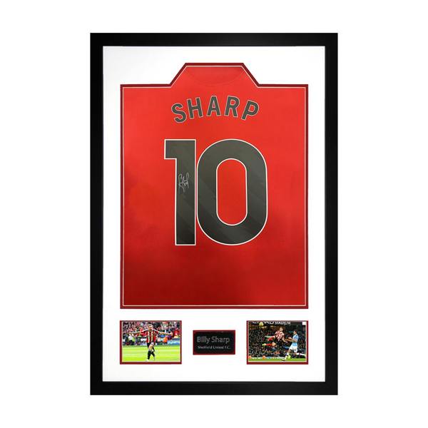 Billy Sharp Signed Sheffield United Shirt Premium Frame