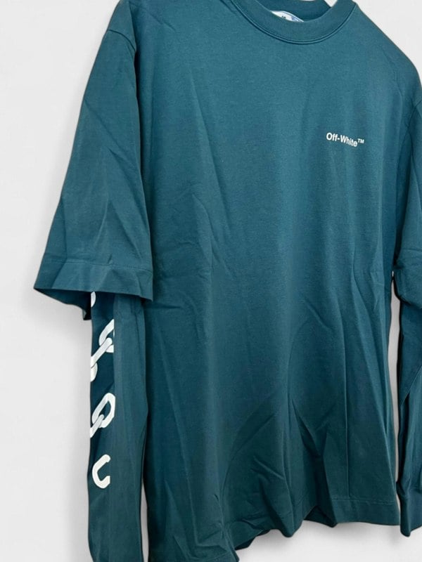 Off - White Chain Arrow Double Sleeve Green White - Supplied FashionOff - White