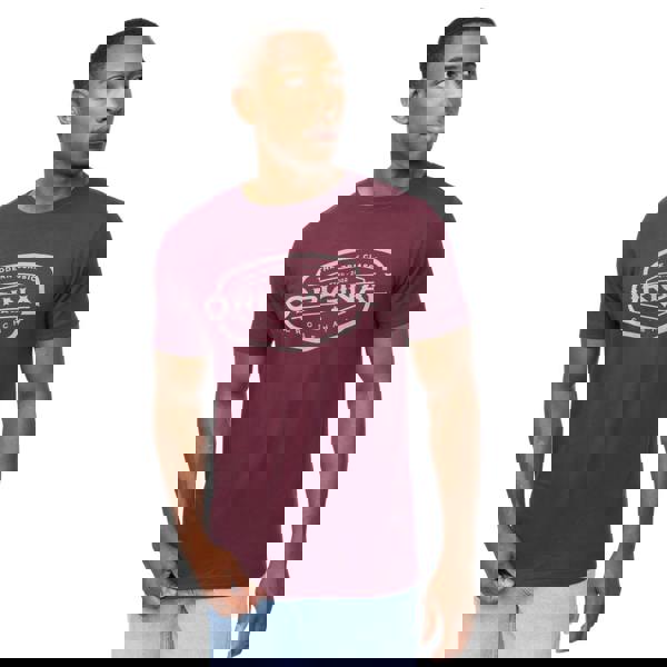 Crosshatch Mens Traptons T-Shirt - Rum Raisin - 