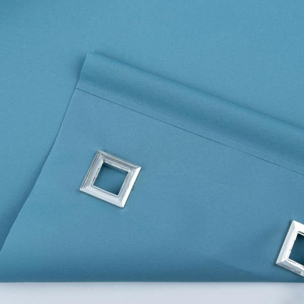 A.Unique Home Trimmable Square Eyelet Roller Blind - 2FT - BLUE STONE - 60cm(W)x170cm(L)