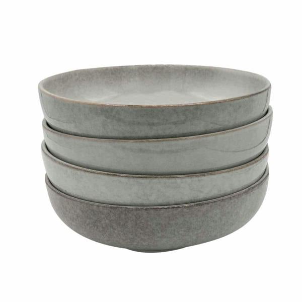 Cooks Professional Set of 4 Nordic Stoneware Pasta Bowls | Grey
