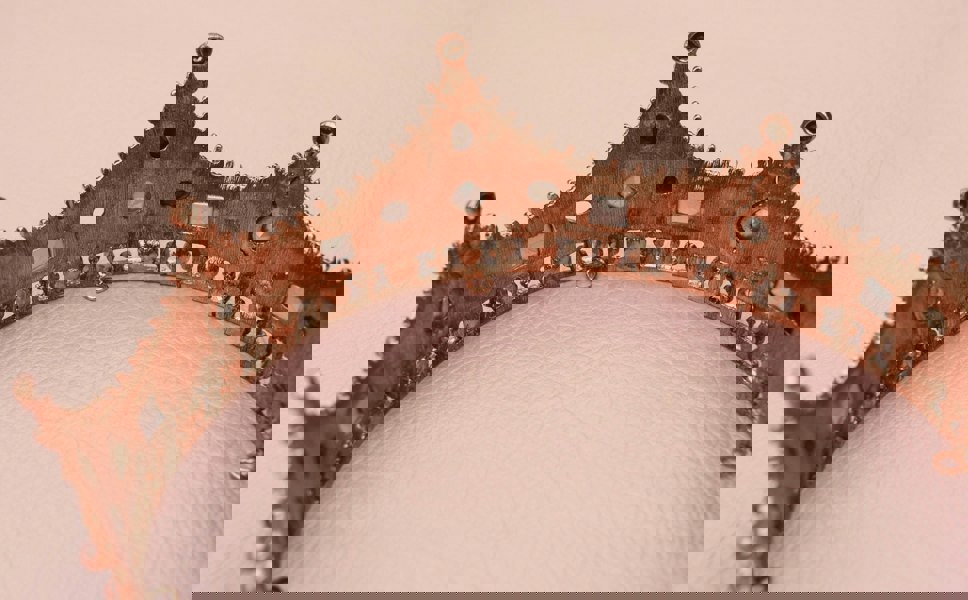 rose gold crown full circle for hair pins