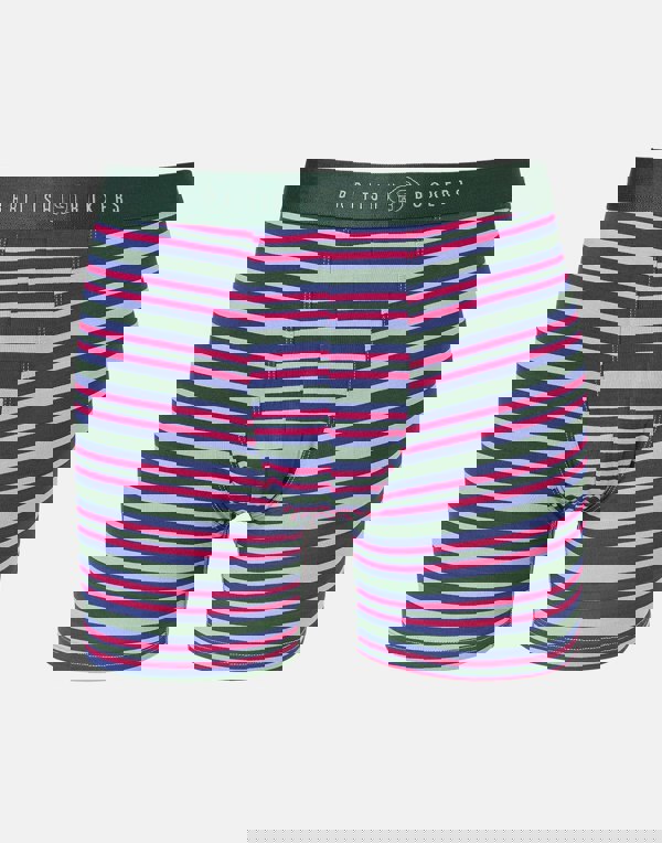 British Boxers Multipack! 4 Pairs of Men's Bamboo Stretch Trunks – Forest Berry