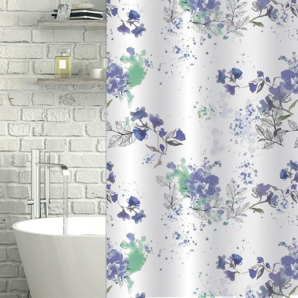 Showerdrape Bouquet White Floral Shower Curtain