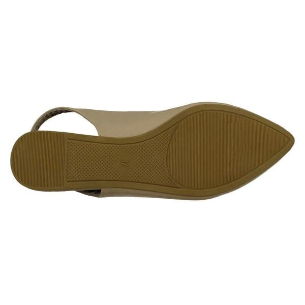 Spot On Ladies Spot On Flat Slingback Pointed Toe Shoes F80461