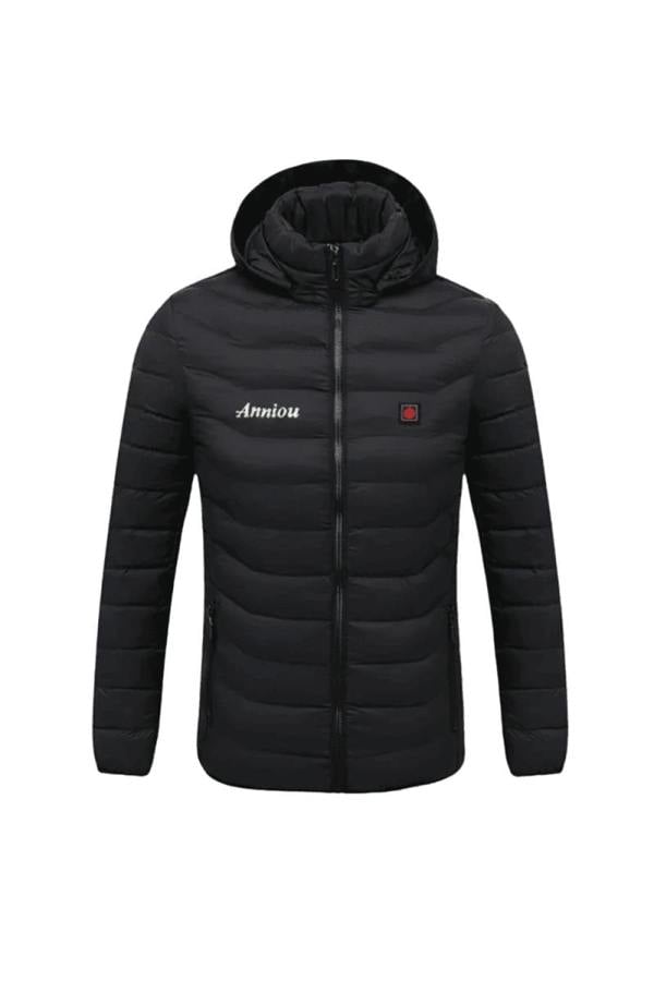 Anniou Single Button Heated Down Jacket - Black