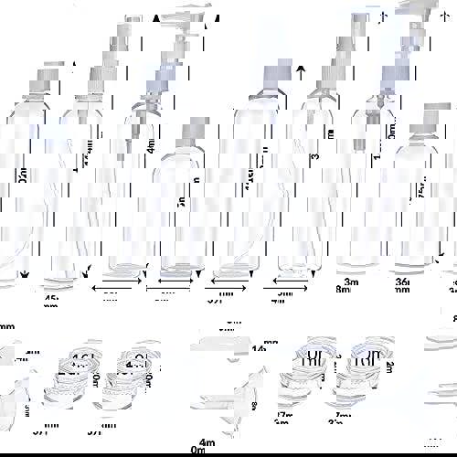 KAV Travel Cosmetic Bag and Bottles Set Air Travel Size Bottle Toiletries Liquid Containers for Liquids, Accessories, Cosmetic Products, Toiletries