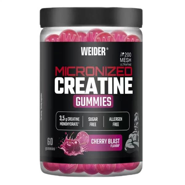 Weider Micronized Creatine Gummies, Cherry Blast - 60 gummies