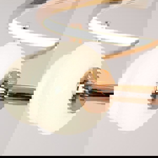 Lightsin Modern Gold LED Ceiling Light with Glass Globes and Colour Changing Lightsin UK 