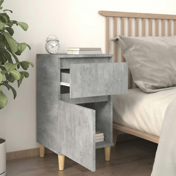 Berkfield Bedside Cabinet Concrete Grey 40x35x70 cm