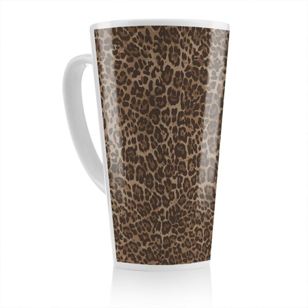 Benjamin Tate Design Leopard Print Latte Mug