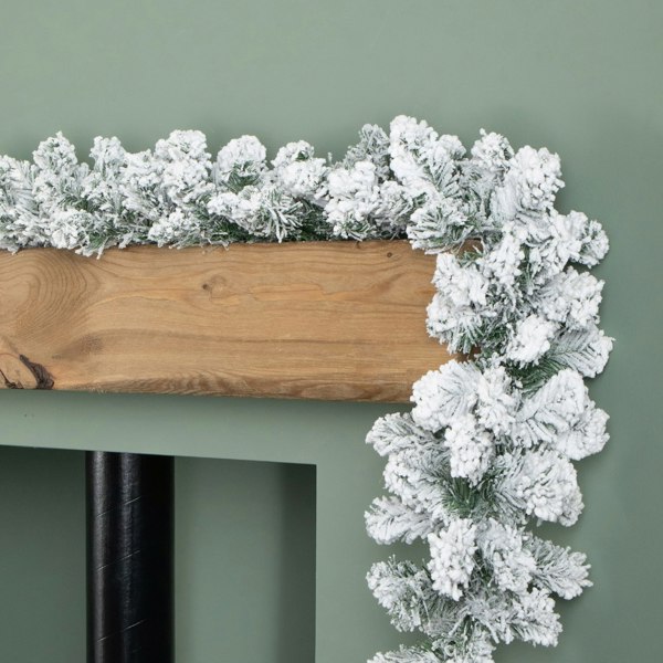 Samuel Alexander 2.7m Imperial Snowy Christmas Garland with 180 Tips