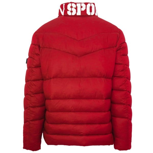 Plein Sport Padded Bold Logo Jacket - Red