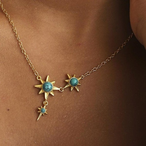 Star Gaze North Star Necklace Gold - Lila Rasa