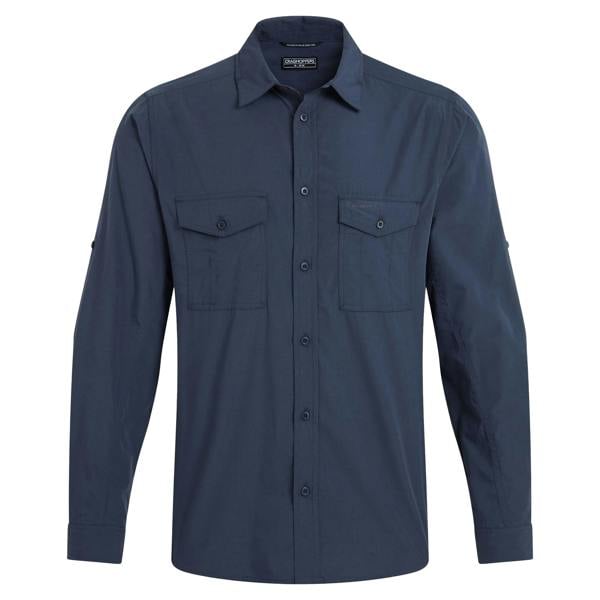Craghoppers Mens Kiwi II Long-Sleeved Shirt - Ombre Blue - 
