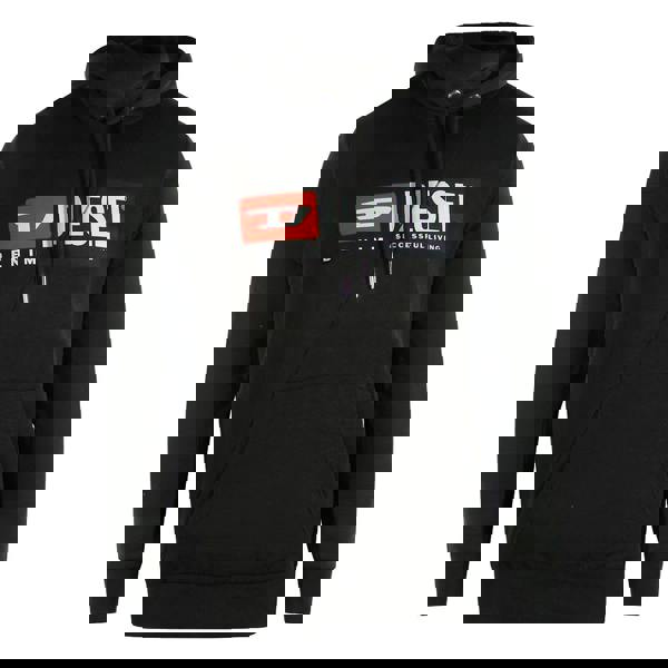 Diesel Denim Division Cut Logo Black Hoodie