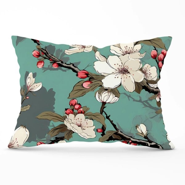 Warren Reed Pink Blossom Asian Design Cushions