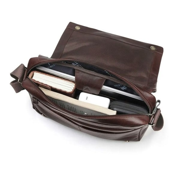 PRIMEHIDE Leather Messenger Bag - Tuscan