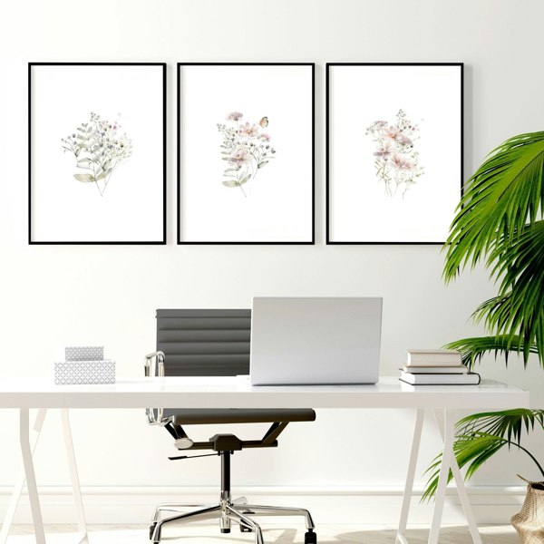 Office Wall Ideas | Set of 3 wall art prints