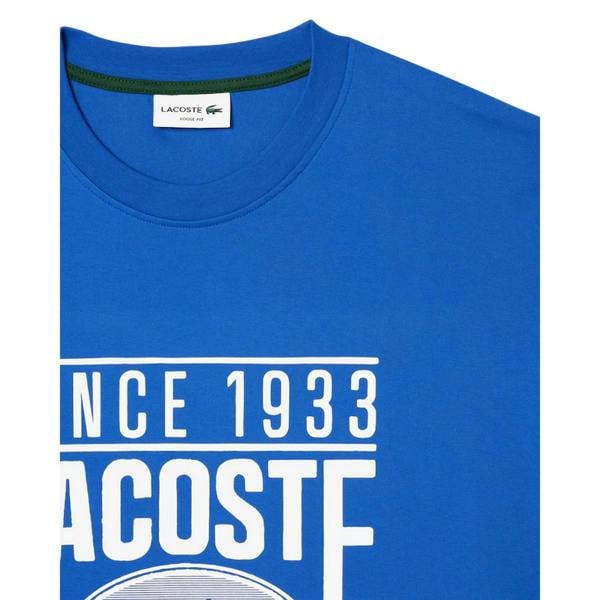 Lacoste Mens Heavy Cotton T-Shirt - Blue - 