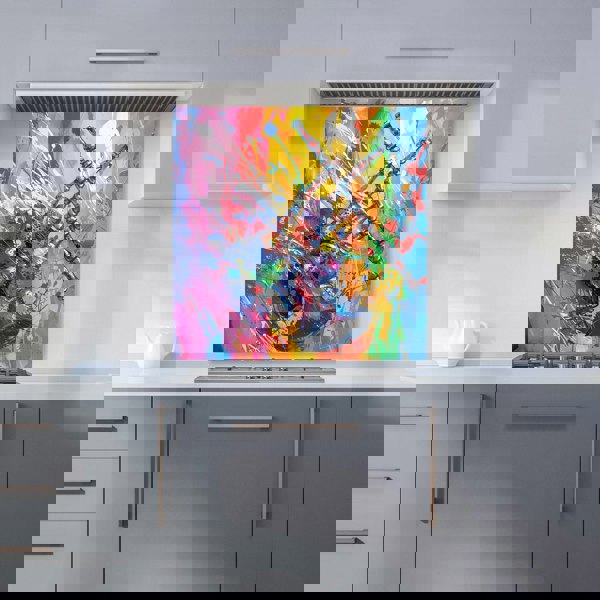 Warren Reed - Designer Vibrant Scottish Bagpipes Burst Kitchen Splashback