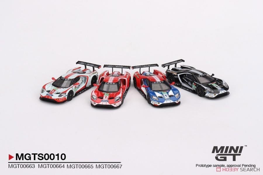 Mini GT Ford GT LMGTE Pro 2019 24 hrs of Le Mans 4 Car Set 1:64 Mini GT MGTS0010