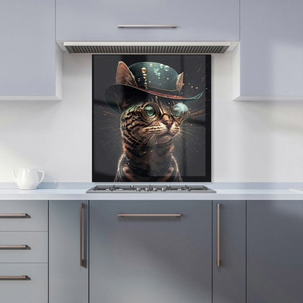 Warren Reed - Designer Bengal Cat Face Glasses Splashart Kitchen Splashback