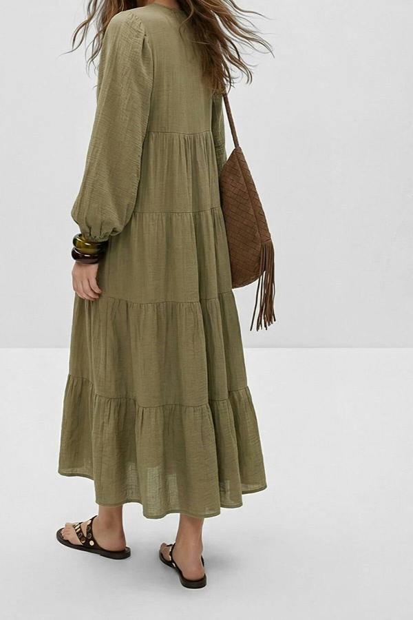 WOVCOR Relaxed Fit Maxi Woven Dress