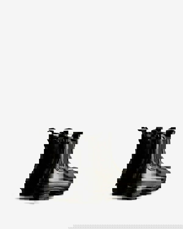 Hunter Original Chelsea Gloss Womens Boots - Black - CHO - Designer Womens Short Wellies