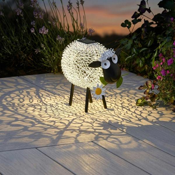 Garden Greatness Dolly Sheep Solar Silhouette Garden Light