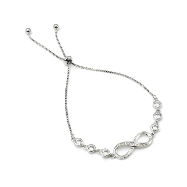 Say It With Adjustable Infinity Bracelet - Silver