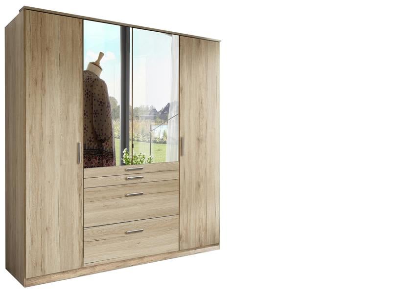 Aachen - Sam Remo Oak  4 Door wardrobe