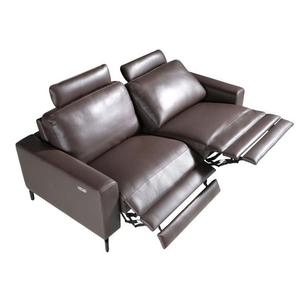 Angel Cerdá Chocolate Brown Leather Recliner Sofa 6368/6366