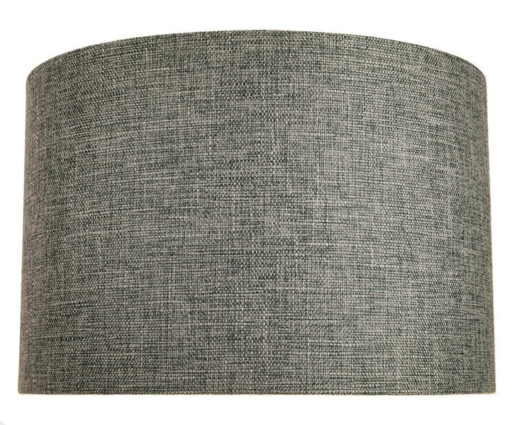 Contemporary and Sleek 12 Inch Grey Linen Fabric Drum Lamp Shade 60w Maximum Image 1