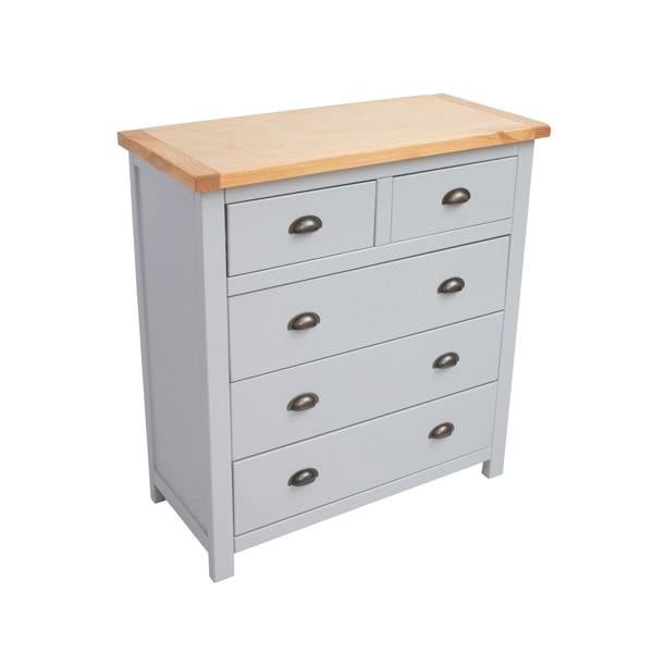 Cabinet Bits Argenta 5 Drawer Chest of Drawers Brass Cup Handle