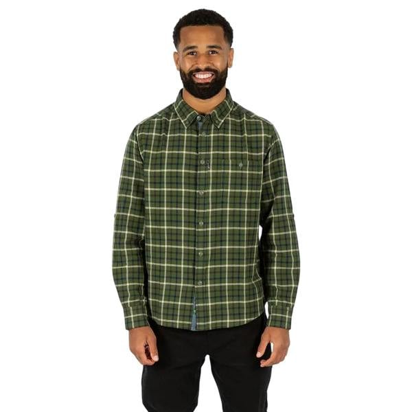 Trespass Mens Withnell Casual Button-Down Shirt - Green - 