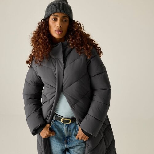 Regatta Womens/Ladies Eloria Long Length Padded Jacket - Iron