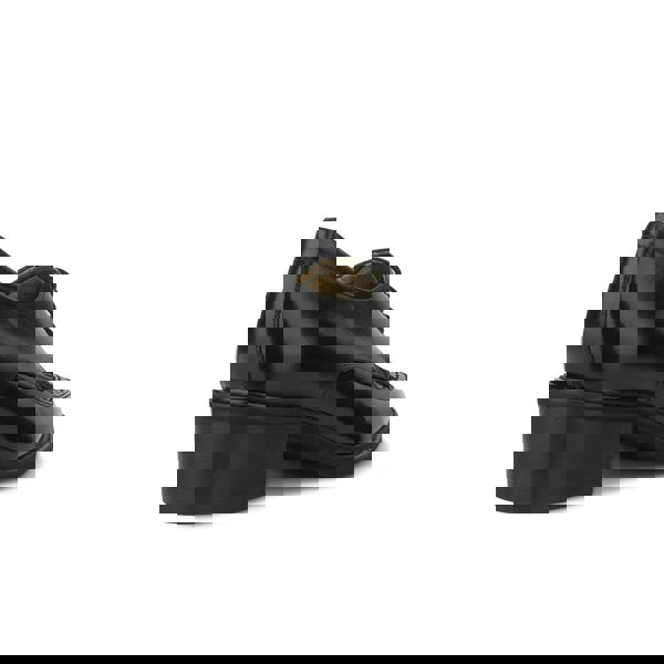 Embassy London Retro Tone - Black & Grey Diamond - Women's leather lace-up with signature kiltie detail