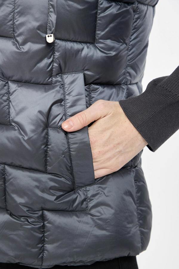 Mudflower Padded Hooded Jacket with Ribbed Sleeves