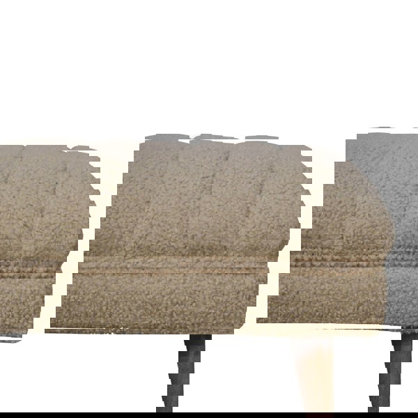 Artisan Furniture Cream Boucle Puffer Bench