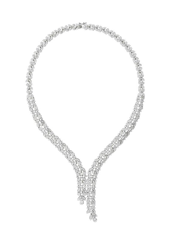 Latelita Marchioness Statement Necklace Pearl Silver