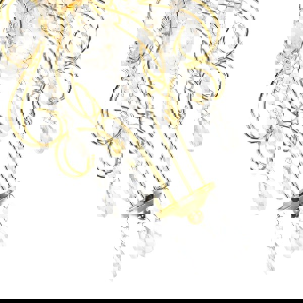 Polished Gold Shabby Chic Chandelier Style Pendant Shade with Acrylic Image 5