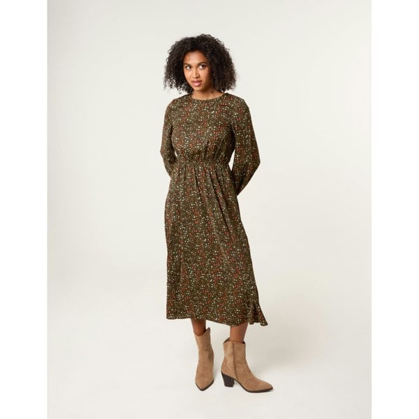 Blue Vanilla Animal Print Midi Dress