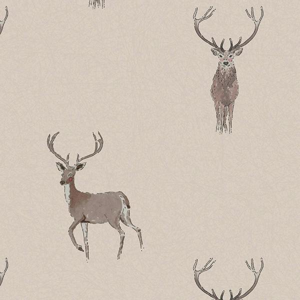 Sophie Allport Highland Stag Rutland Stone Wallpaper