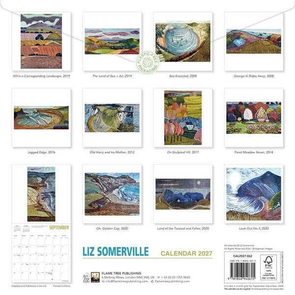 Liz Somerville Calendar 2027, Wall Calendars, Month To View, Art, Gift