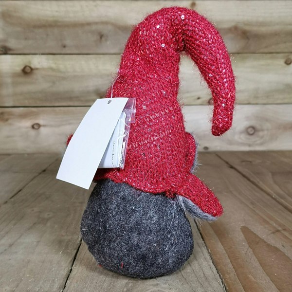 Samuel Alexander 72cm Lit Plush Christmas Gonk with Dangly Legs & Aviator Hat in Red & Grey