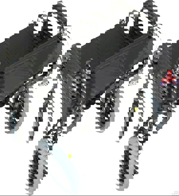 Aidapt Deluxe Attendant Propelled Steel Wheelchair Hammered Effect